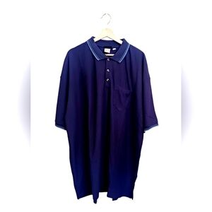 BRAND NEW!! Big & Tall Navy Blue Men's Business Casual Tee Shirt Size 3X